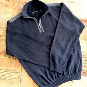 🍁 SALE VAN HEUSEN STUDIO Stand-up Collar Zip Pull-over